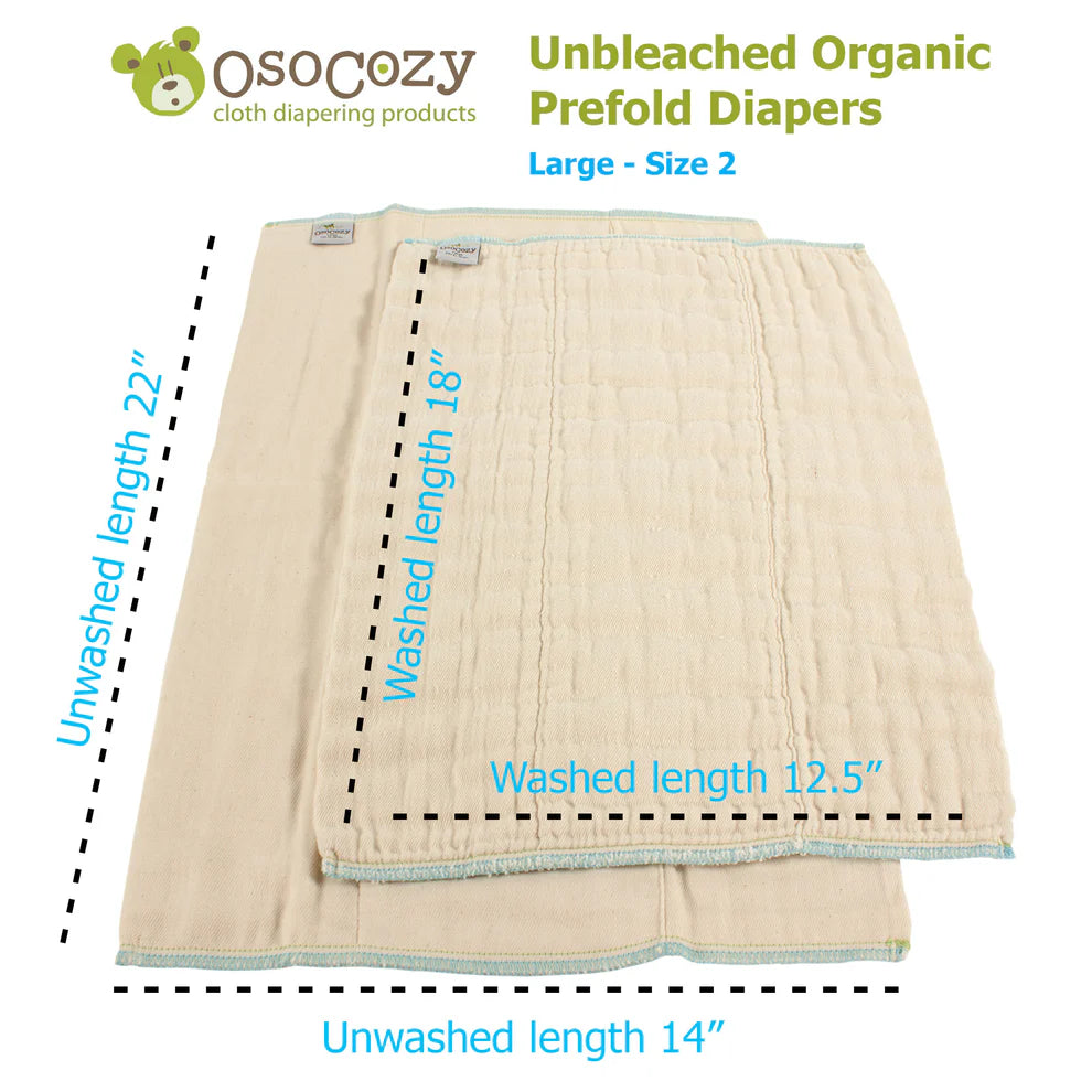 Organic Cotton Prefold 6 pack